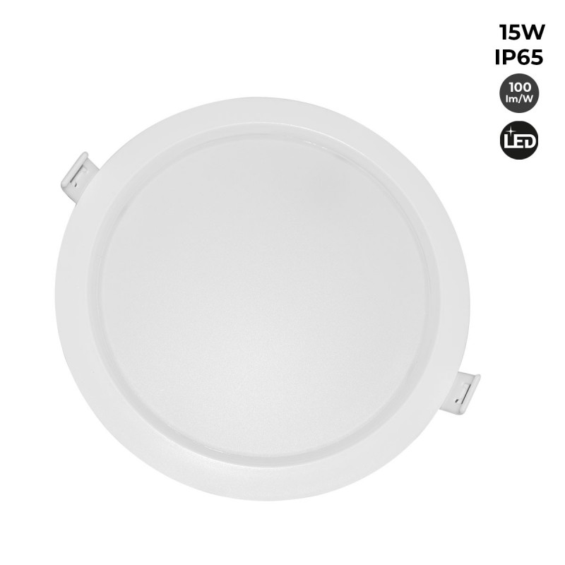 Waterproof recessed LED downlight - IP65 - 15W - Cut Ø 145-160mm