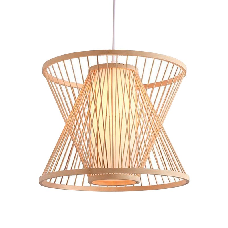 Bamboo pendant lamp "Rise".