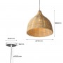 Wicker pendant lamp "SASKI".