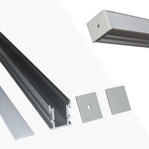 Aluminum profile for ground recessed LED strip 21x26mm IP54