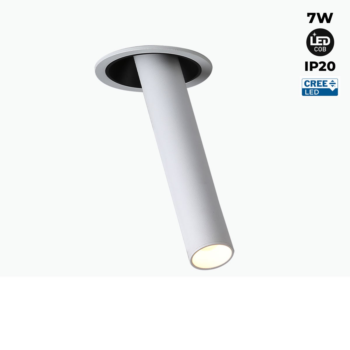 ALAI" Adjustable recessed LED spotlight - Zoom - 200mm - 2800K - COB LED - Cree chip