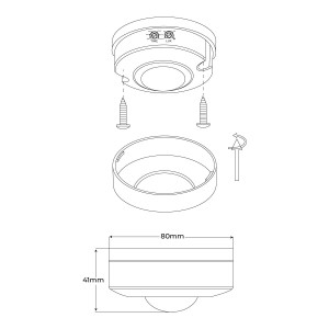 Surface PIR motion sensor 360º IP20