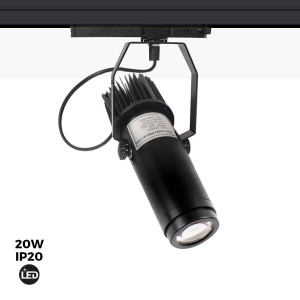 GOBO LED Projector for three-phase track - 20W - indoor - IP20
