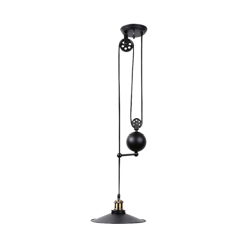 Industrial pendant lamp pulley "CLOCK WORK".