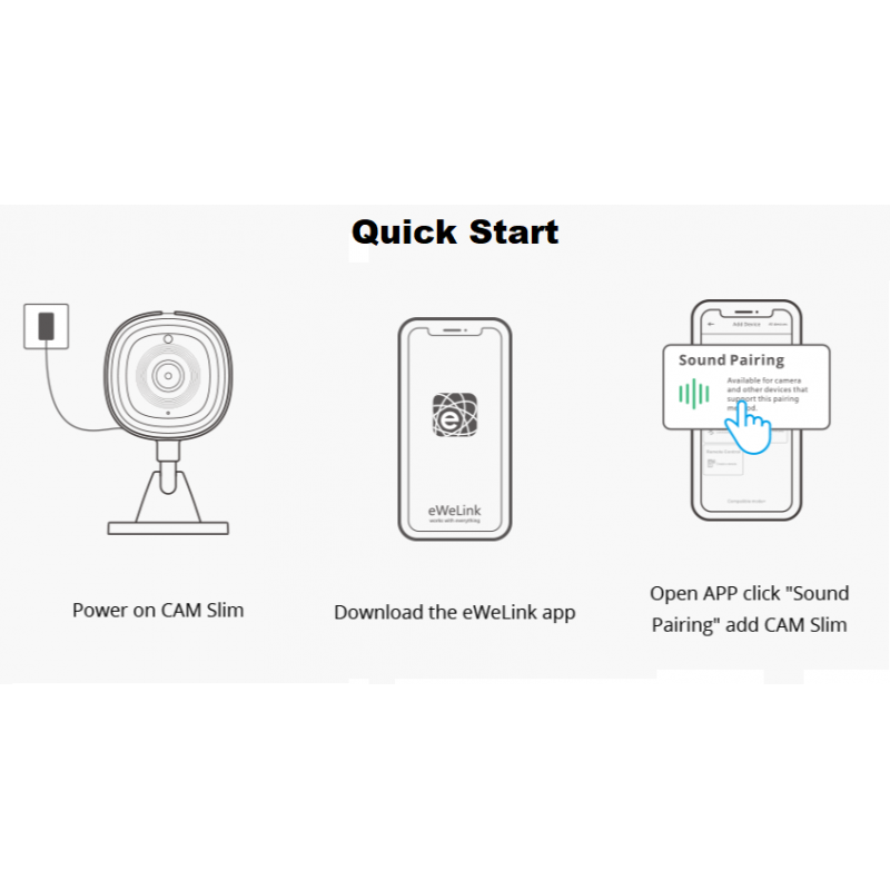 SONOFF CAM Slim Smart security camera - WIFI - 1080P - FHD - Alarm - Motion sensor