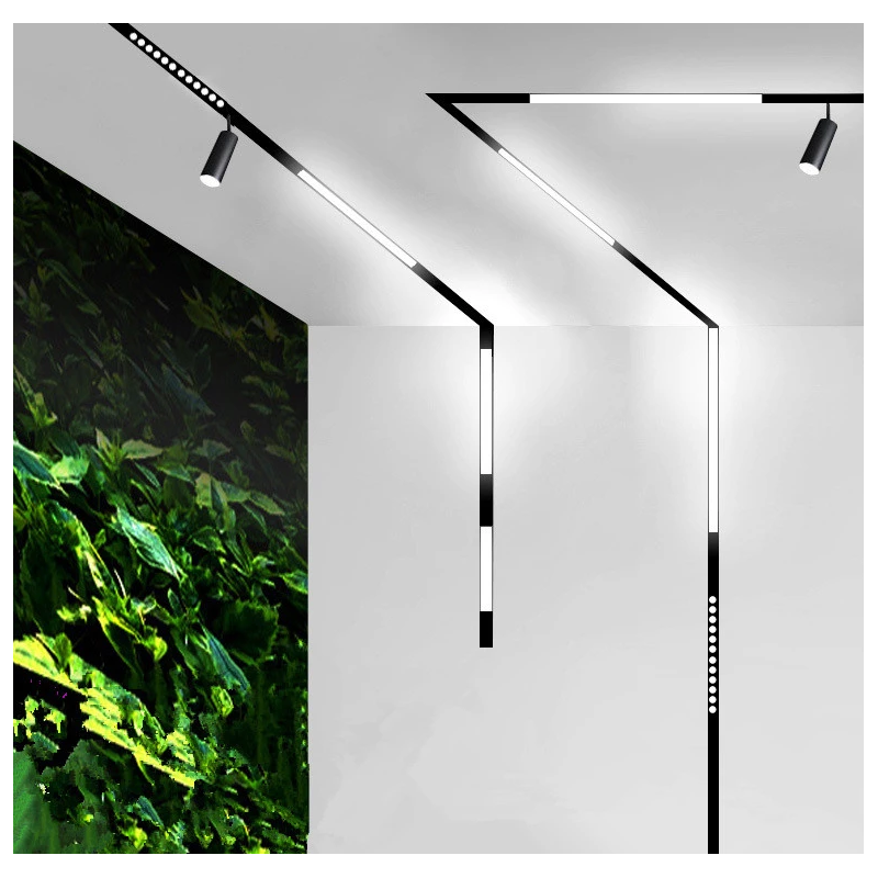 L connector for surface magnetic tracks 20mm - Vertical