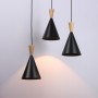 Metal and wood triple pendant light - "Lima"