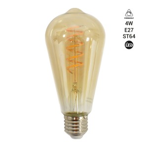 Retro Filament LED Bulb ST64 4W Vintage Edison E27 Dimmable