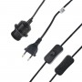 Cable with plug and switch BLACK