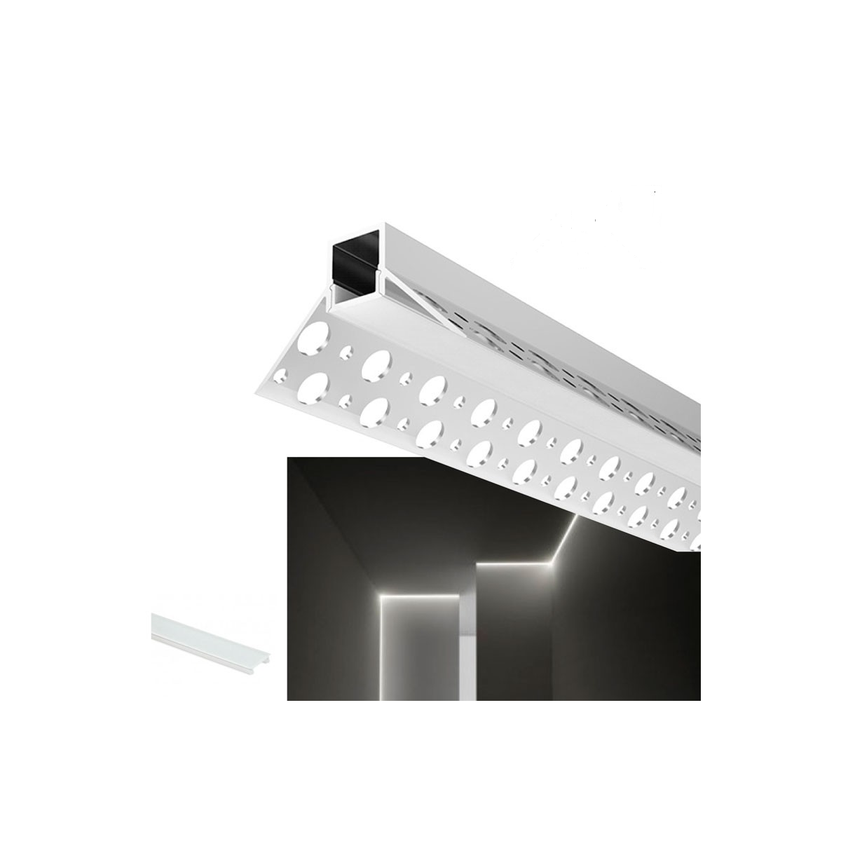Plaster/Pladur 46x26 Inside Corner Integration Profile (2m)