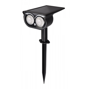 Pack x 2 - LED outdoor solar spotlight with spike - 1W (2x0,5W) - IP65