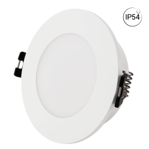 Circular downlight ring for GU10 bulb - Cut-out Ø 75-80 mm - IP54- WHITE