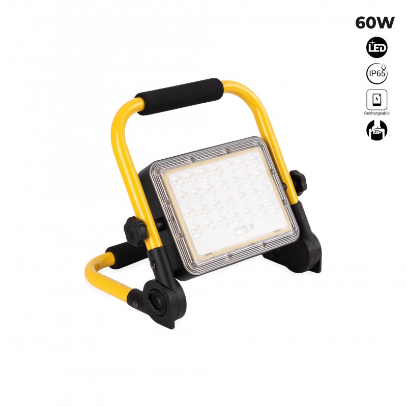 Portable LED work spotlight 60W - IP65 - 6000K