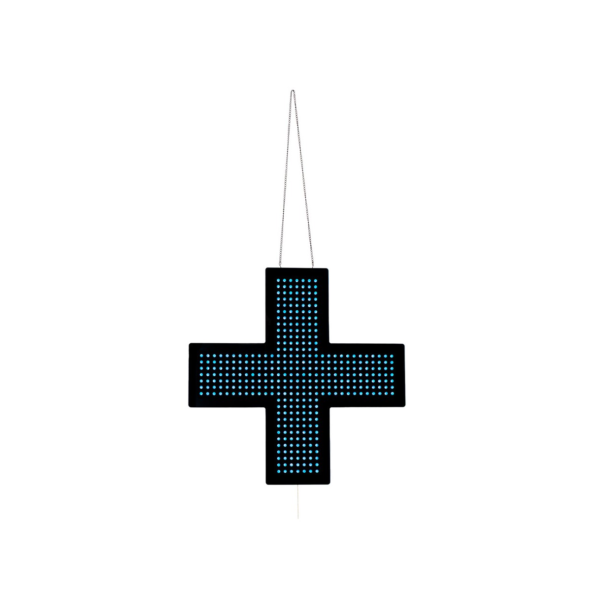 Veterinary Cross LED blue monocolor - 60x60cm - Single sided - IP20