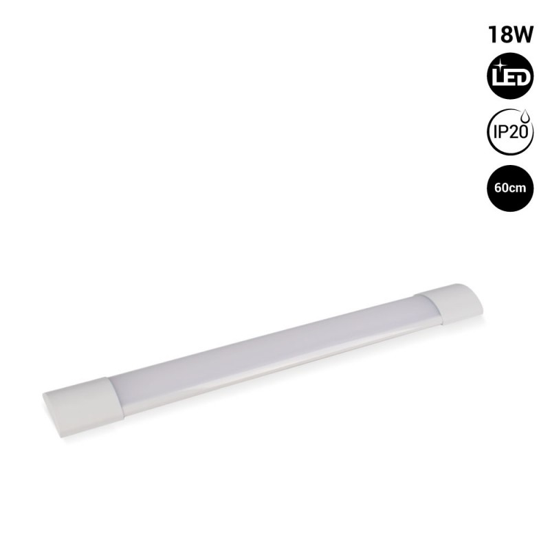 Linear LED surface mounted luminaire - 18W - 60cm - IP20