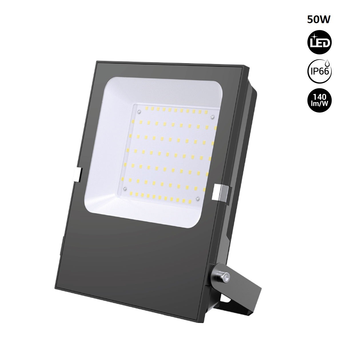 Outdoor LED floodlight 50W - 10-30V DC - 120º - IP66 -7000lm