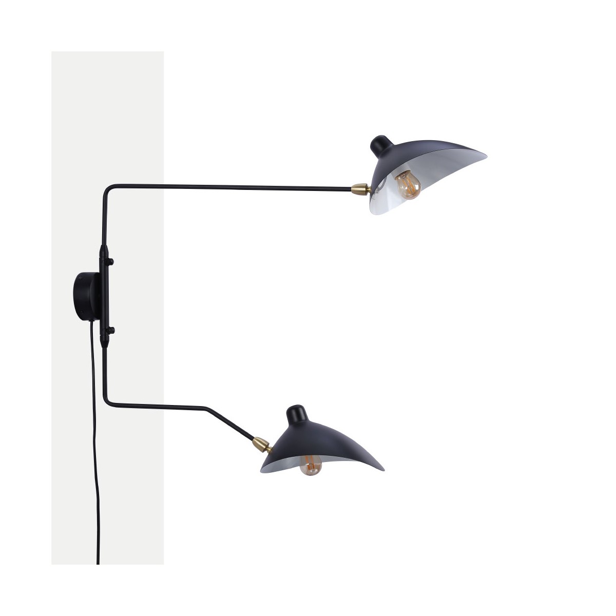 Plug-in design wall lamp "Louise" - 2xE27