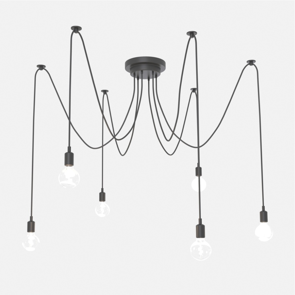 Pendant chandelier "LUMIÈRE" for 6 bulbs E27