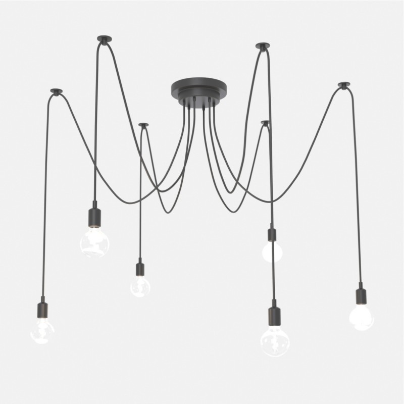 Pendant chandelier "LUMIÈRE" for 6 bulbs E27