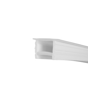 Flexible silicone sleeve to convert LED strip to neon - 16x16mm - 5 meters - Vertical curvature