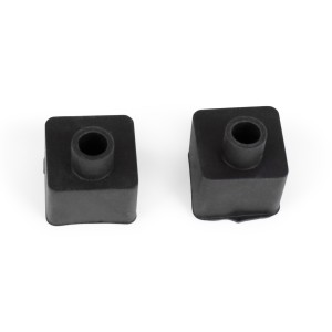 Black start/end cap for flexible silicone sleeve 16x16mm - WOS161616