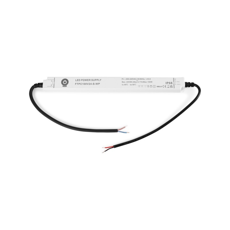 Ultra slim waterproof power supply 24V DC - 100W - IP66