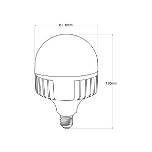 Bombilla LED 50W E27 industrial 6500K - Minaled