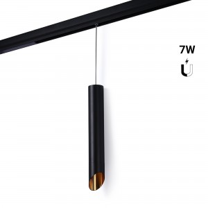 Suspension LED spotlight for magnetic rail - 48V - 7W - Low UGR - CRI95