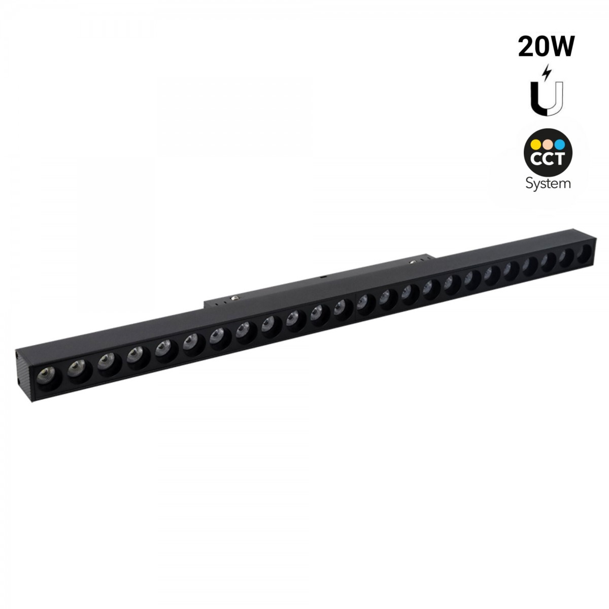 Magnetic linear track light - CCT - 20W - UGR18 - Mi Light