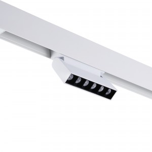 Linear LED adjustable luminaire for magnetic rail 48V - 6W - UGR16 - White