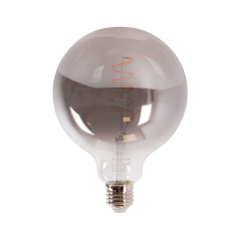 Smoky" E27 G125 decorative filament bulb with smoky tint - 4W - 2200K