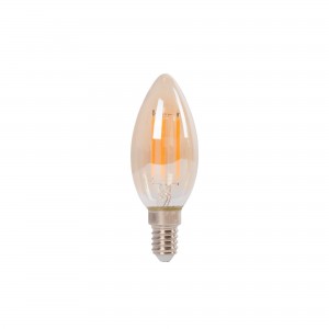 LED Candle Bulb E14 4W Filament GOLD VINTAGE amber amber 2200K