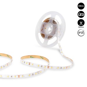 LED Strip 12V 4,8W/meter single color PCB 8mm (60ch/m SMD2835) - Roll 5m