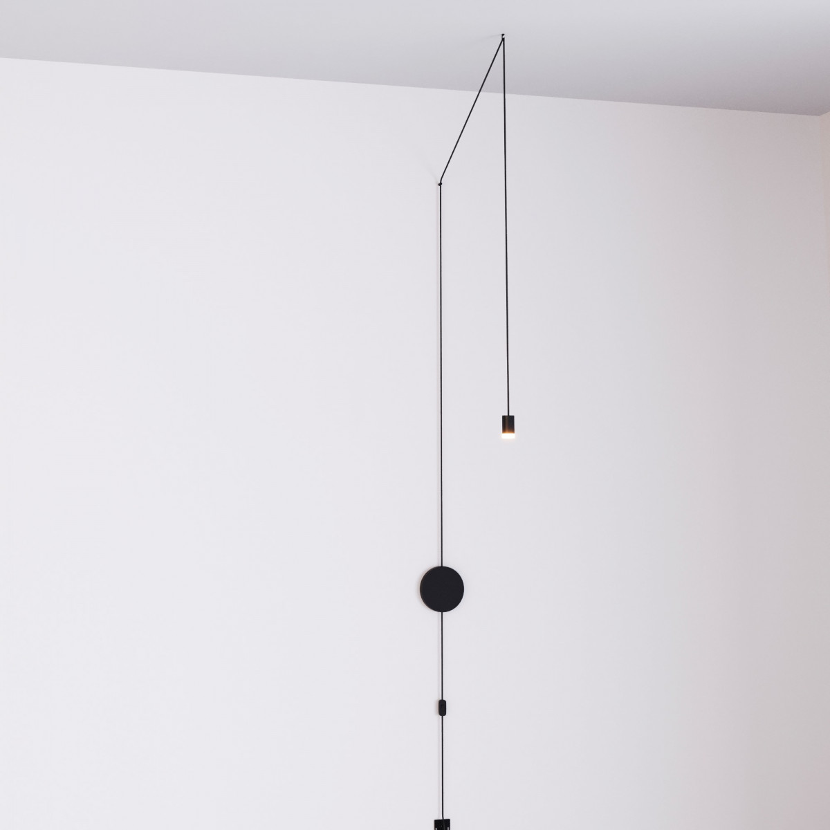 Design pendant lamp "Nebula" with plug and switch - 1x6W