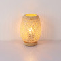 Wicker and wood table lamp "Ruka" - E27