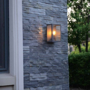 Aluminum outdoor wall light "Glass House"- IP44 - E27