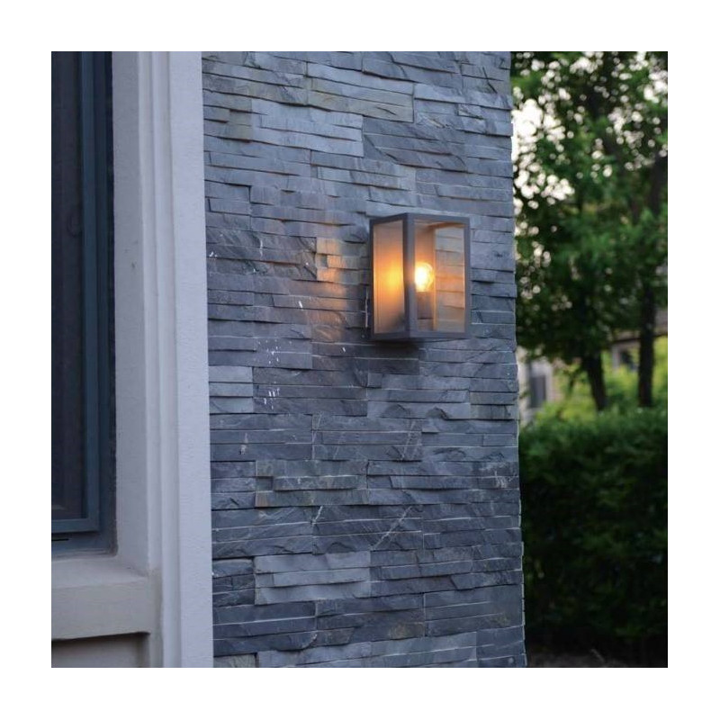 Aluminum outdoor wall light "Glass House"- IP44 - E27