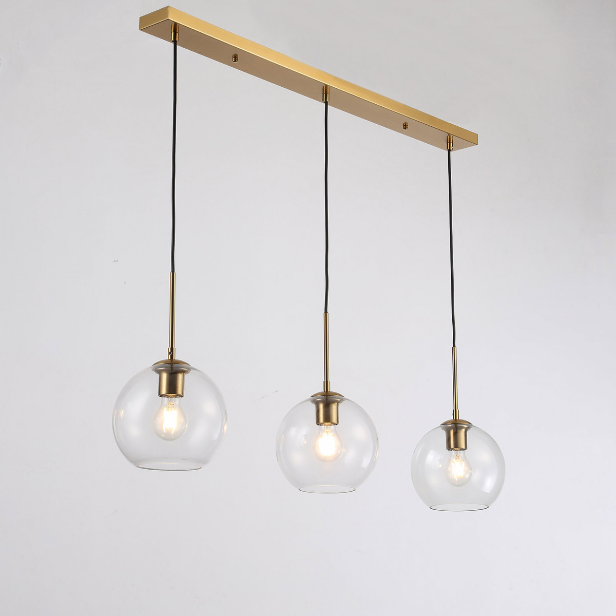 Triple glass pendant light "Merce" - 3 x E27