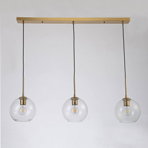 Triple glass pendant light "Merce" - 3 x E27