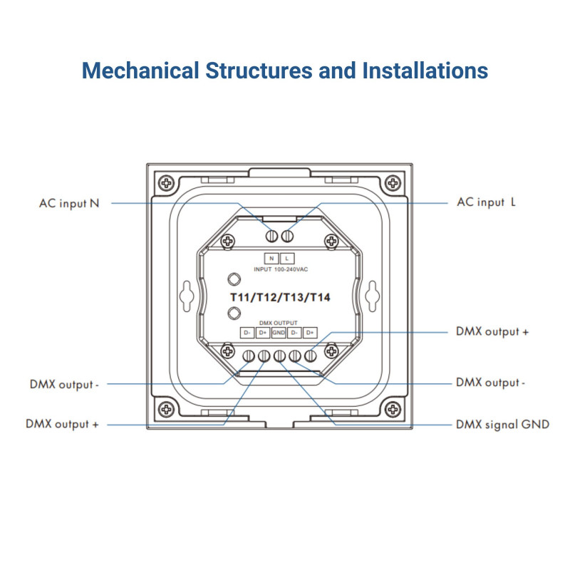DMX touch control panel - 4 zones - CCT