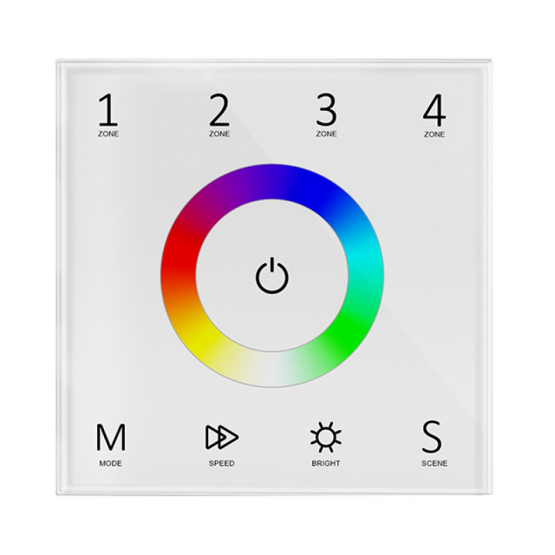 DMX touch control panel - 4 zones - RGB