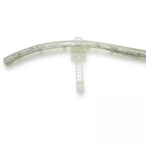 Plastic cable tie for LED strips with adhesive base 3M