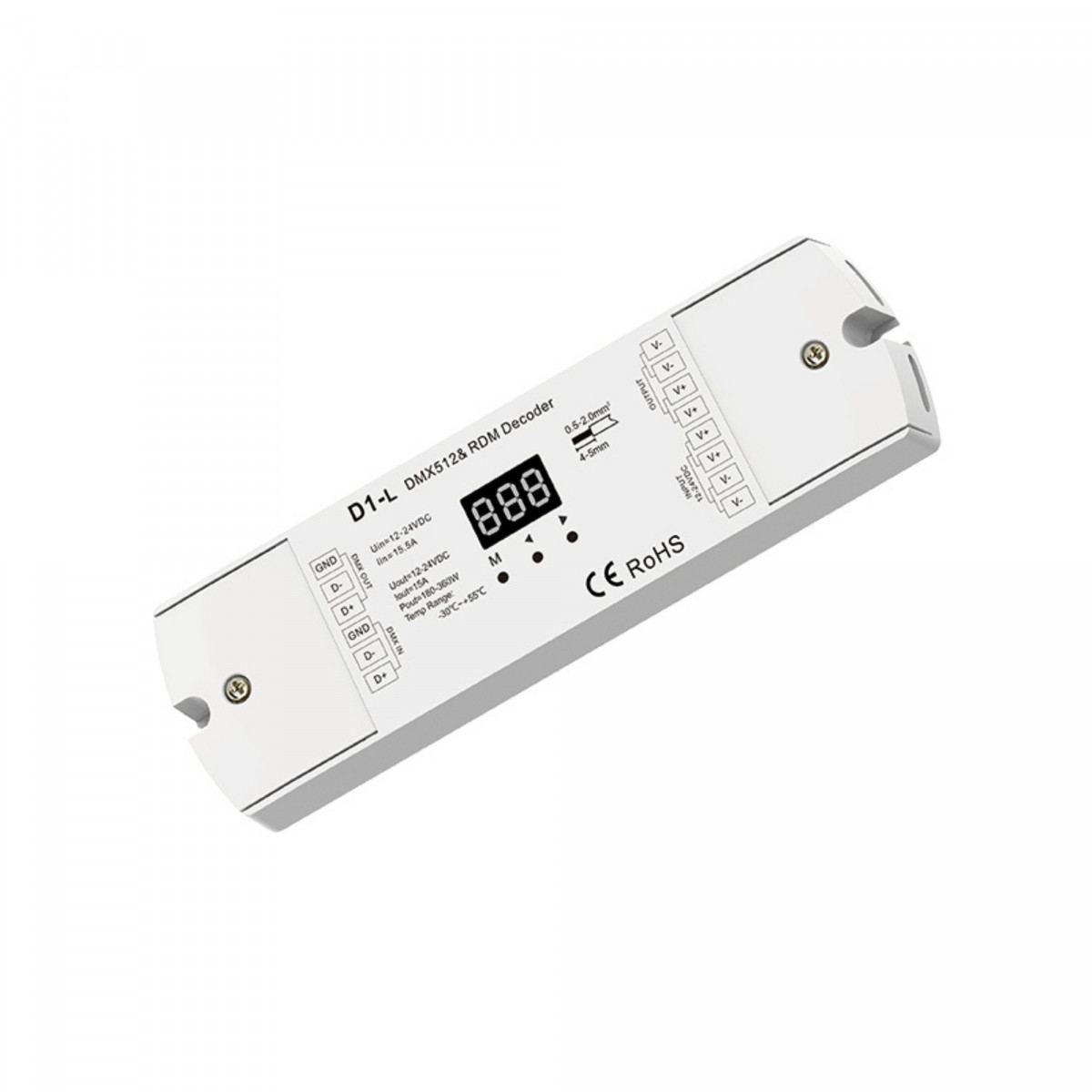 DMX512 Decoder 12-24V DC - 15A - 1 Channel