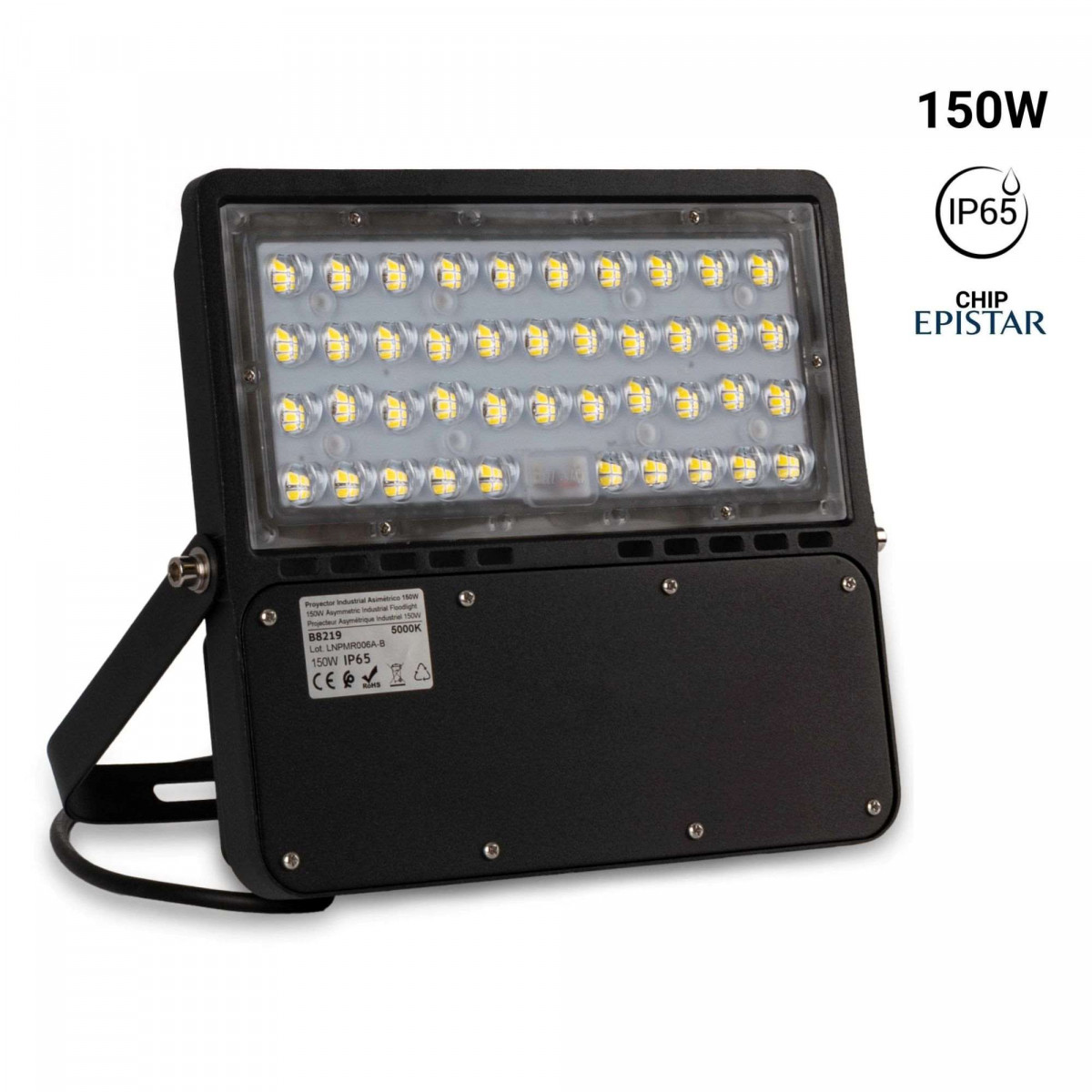 Outdoor asymmetric LED floodlight 150W - 18600 lm- IP65