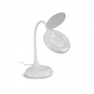 LED desk lamp with 3X magnifying glass - Dimmable - CCT - 8W