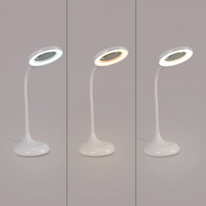 LED desk lamp with 3X magnifying glass - Dimmable - CCT - 8W