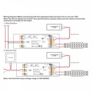 4 in 1 LED Controller - 12-48V DC - TRIAC + 0/1-10V + DALI + PUSH