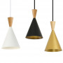 Nordic metal and wood pendant lamp "Lima" / "Beat Tall" inspiration by TOM DIXON