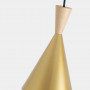 Nordic metal and wood pendant light "Exan" / "Beat Tall" inspiration by TOM DIXON