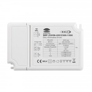 DALI dimmable DT6 Single color driver 220-240V - Output 6-58V DC - 500-1500mA - 65W